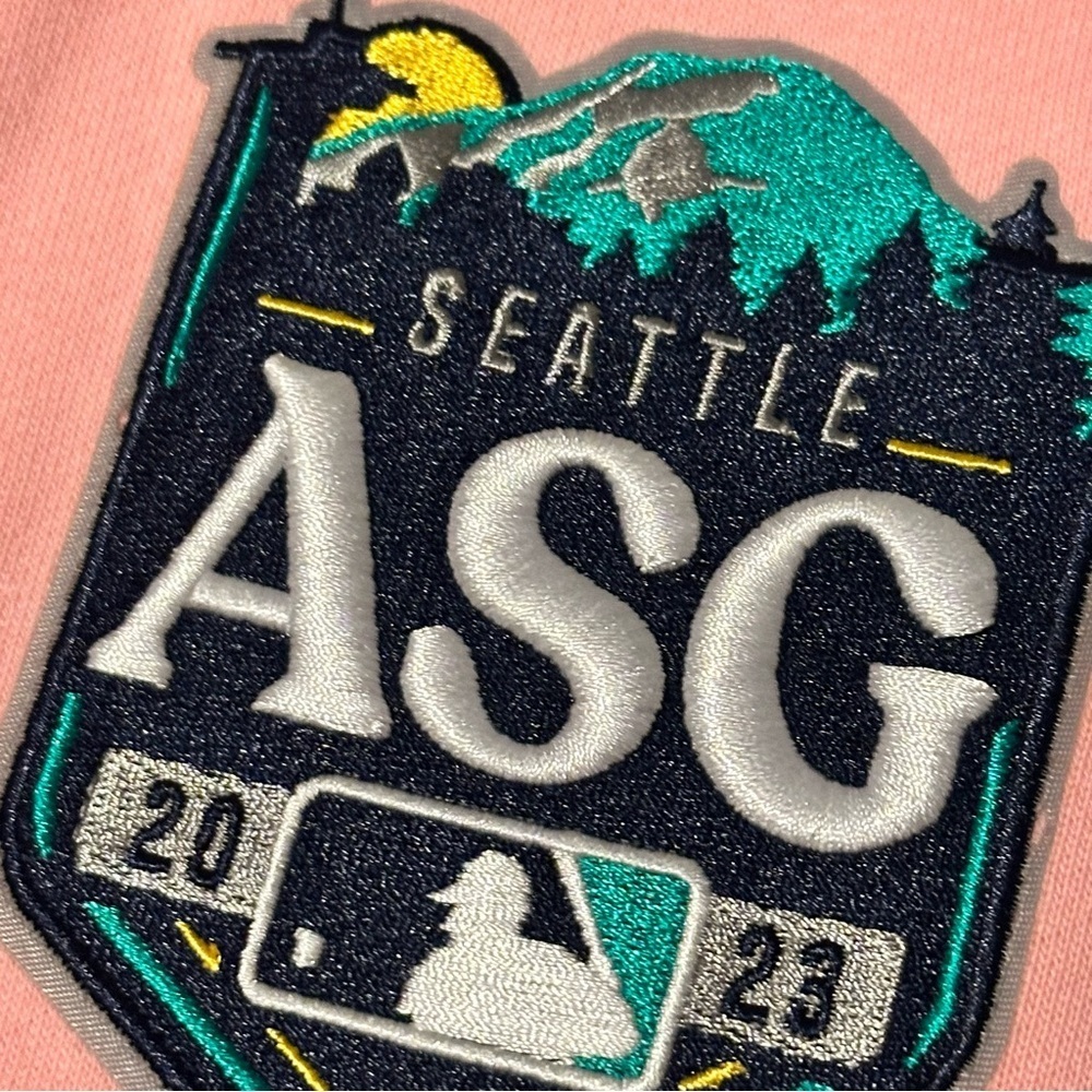 Pro Standard 2023 SEATTLE MARINERS All Star Jogger Sweatpant L Pink Baseball MLB - Picture 3 of 14